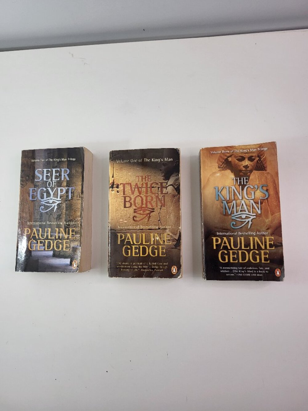 Pauline Gedge Ancient Egypt Trilogy Book Lot King's Man Twice Born Seer of Egypt